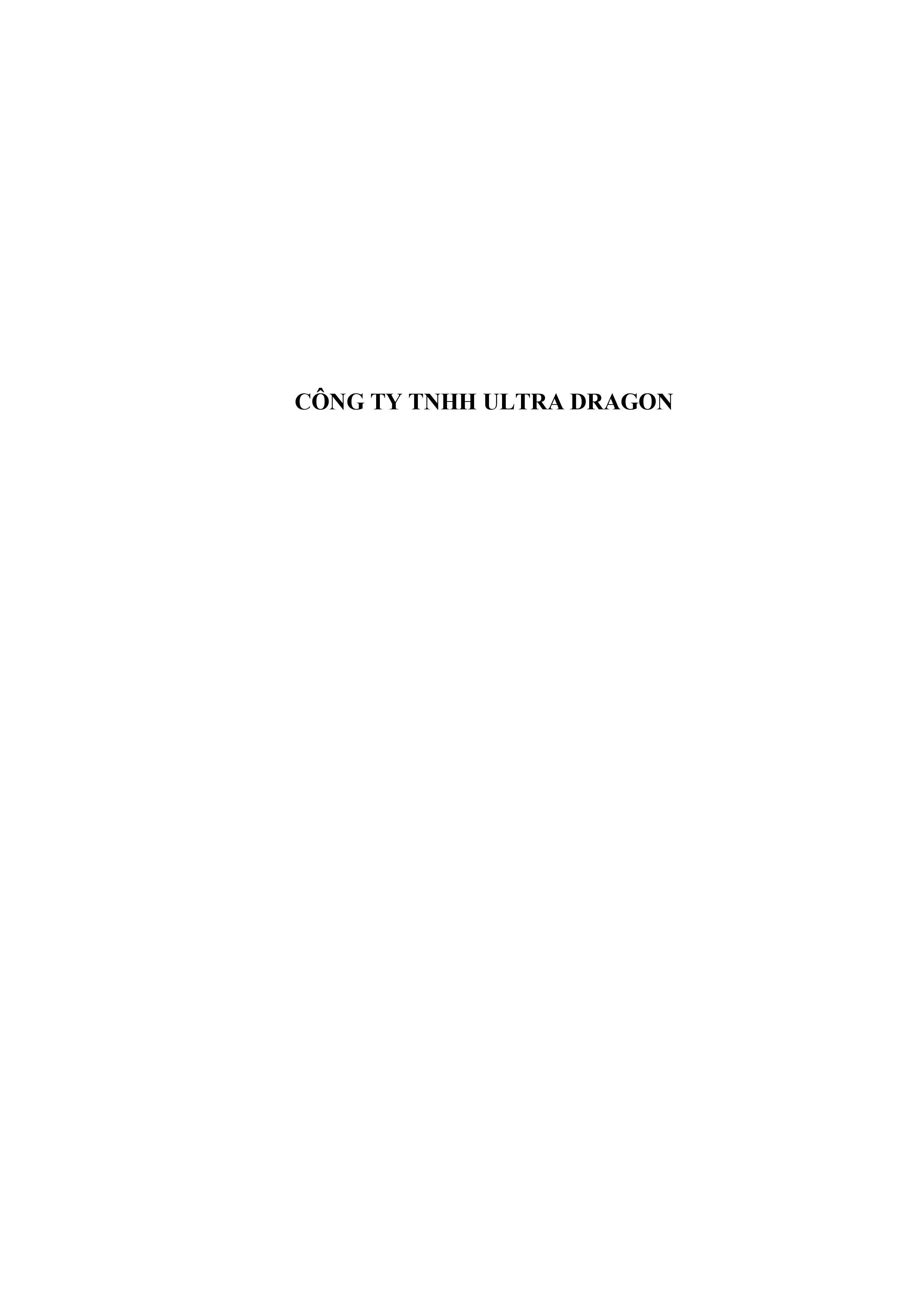 CÔNG TY TNHH ULTRA DRAGON